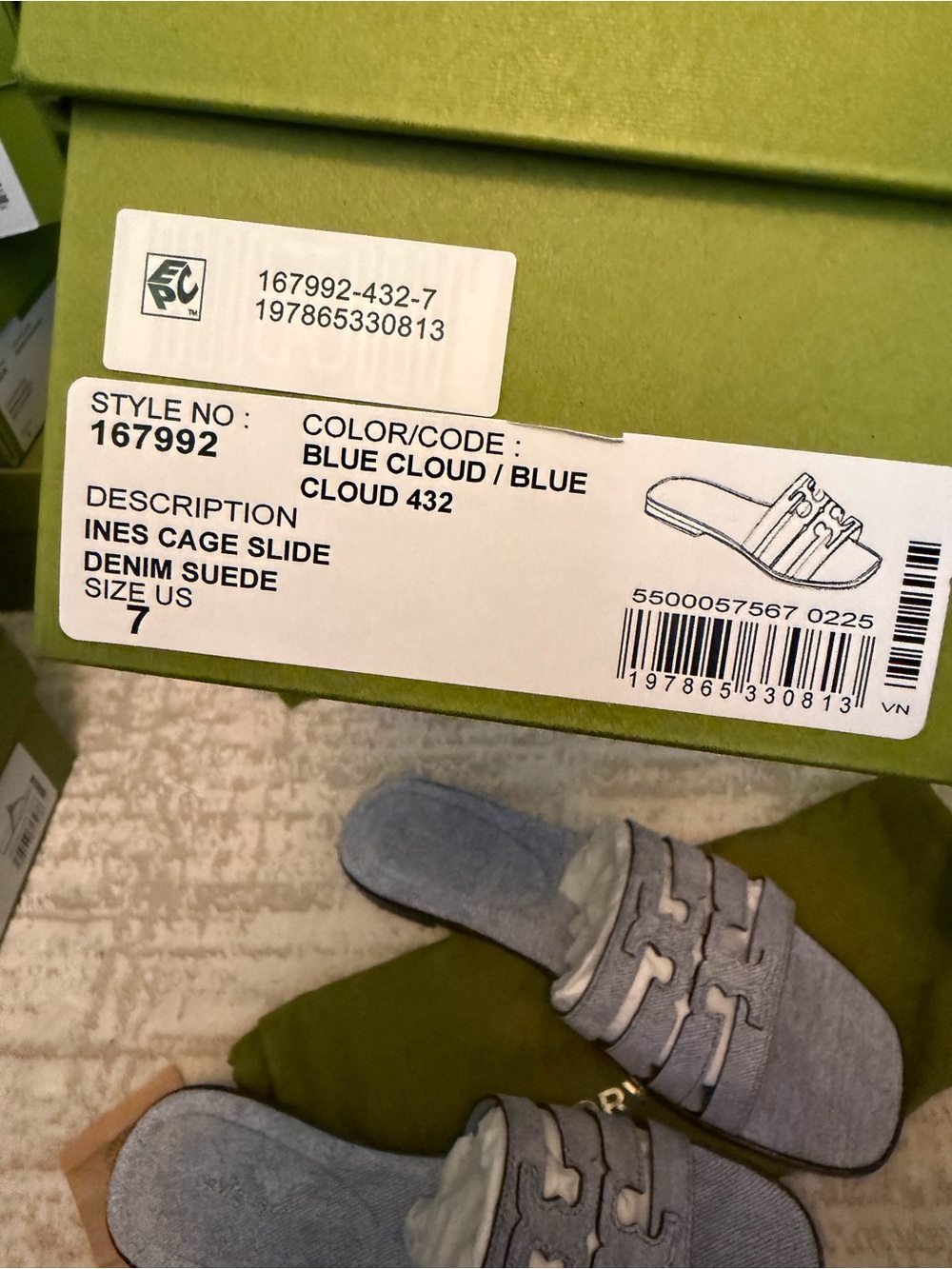 Tory Burch Denim Ines Slide Sandals - Picture 7 of 7